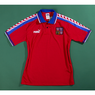 เสื้อกีฬาแขนสั้น ลายทีมชาติฟุตบอล Czech NEDVED Poborsky 1996 ชุดเหย้า คุณภาพสูง สไตล์เรโทร