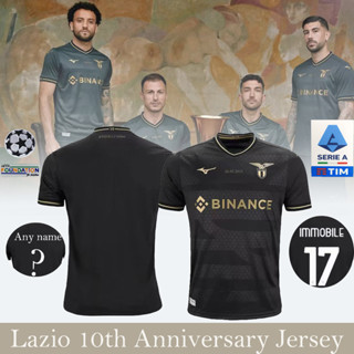 [พร้อมส่ง] เสื้อกีฬาแขนสั้น ลายทีมชาติฟุตบอล La-zio ครบรอบ 10 ปี 23-24 ชุดเยือน สําหรับผู้ชาย ไซซ์ S-4XL