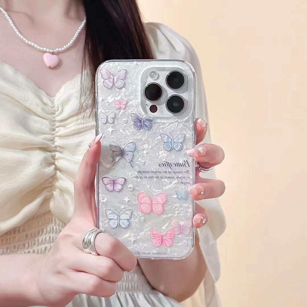 เคสโทรศัพท์มือถือ-tpu-แบบนิ่ม-ลายผีเสื้อ-สีสันสดใส-สําหรับ-iphone-14-14promax-14pro-11-12-12pro-12promax-13-13pro-13promax