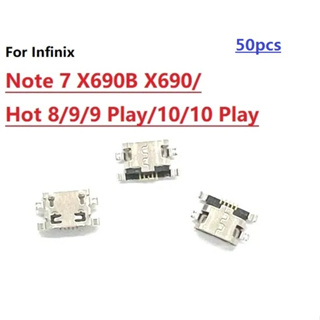 อะไหล่ซ็อกเก็ตแจ็คชาร์จ Micro USB สําหรับ Infinix Note 7 X690B X690 Hot 8 9 9 Play 10 10 Play