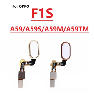 อะไหล่ปุ่มโฮม เซนเซอร์ลายนิ้วมือ สายเคเบิลอ่อน แบบเปลี่ยน สําหรับ Oppo F1s Oppo A59 A59S A59M A59TM