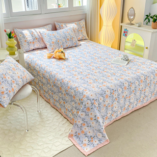 Dansunreve ผ้าปูที่นอน ปลอกหมอน Bed Cover ผ้าคลุมเตียง ระบายอากาศ พิมพ์ลายสัตว์ ดอกไม้ นุ่ม