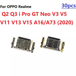 พอร์ตชาร์จ USB 5-50 ชิ้น สําหรับ OPPO Realme Q2 Q3 i Pro GT Neo V3 V5 V11 V13 V15 A16/A73 (2020)