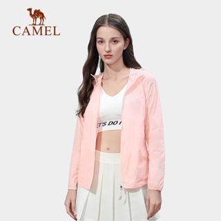 Camel เสื้อแจ็กเก็ต ผ้าเรยอน ระบายอากาศ ป้องกันรังสีอัลตราไวโอเลต กันแดด ใส่กลางแจ้ง สําหรับผู้หญิง