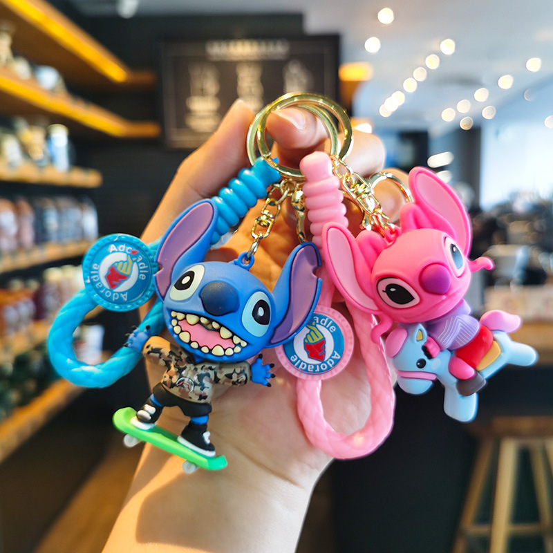 coffeejoy-ใหม่-การ์ตูน-stitch-รถ-พวงกุญแจ-จี้-น่ารัก-อินเทรนด์-เท่-พวงกุญแจ-กระเป๋า-จี้-พวงกุญแจ