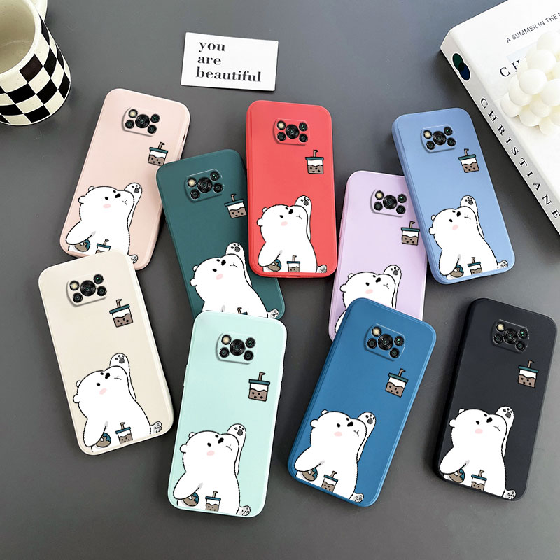 เคสโทรศัพท์มือถือ-tpu-ลายการ์ตูนหมีสีขาว-พร้อมสายคล้อง-สําหรับ-xiaomi-poco-x3-poco-x3-nfc-poco-x3pro-pocom3-poco-m3pro-poco-x4pro-5g-poco-m4pro-4g-pococ-40-sof