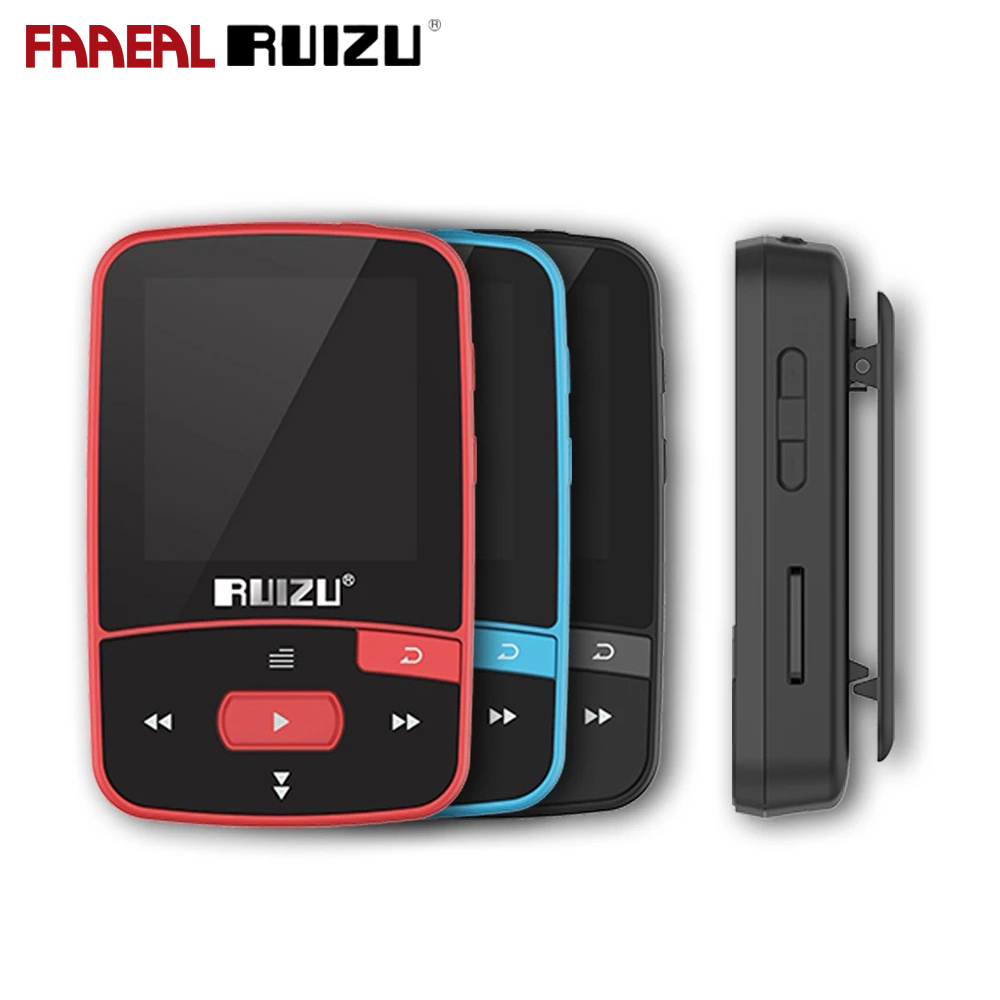 Lecteur MP3 Bluetooth Ruizu X50 – Mini, 8 Go, Avec Clip Sport, Radio FM, écran 3.8 Cm, Lecture 55h