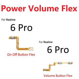 อะไหล่ปุ่มกดสวิตช์เปิดปิด ควบคุมระดับเสียง สายเคเบิ้ลอ่อน แบบเปลี่ยน สําหรับ OPPO Realme 6 Pro