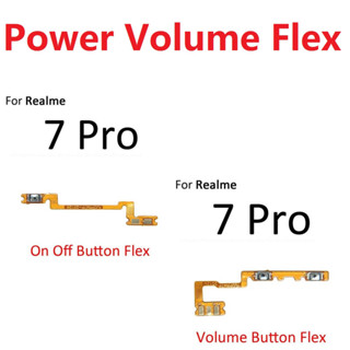 อะไหล่ปุ่มสวิตช์เปิดปิด ควบคุมระดับเสียง สายเคเบิ้ลอ่อน แบบเปลี่ยน สําหรับ OPPO Realme 7 Pro