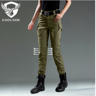 Eaglade กางเกงคาร์โก้ยุทธวิธี สําหรับผู้ชาย ผู้หญิง สีเขียว Ix9