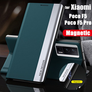 Xiaomi Poco F5 PocoF5 Pro Luxury Stand Book Cover Phone Coque Magnetic Bag