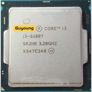 Yzx Core i3 6100T i3-6100T 3.2 GHz โปรเซสเซอร์ CPU เกลียวคู่ 3M 35W LGA 1151