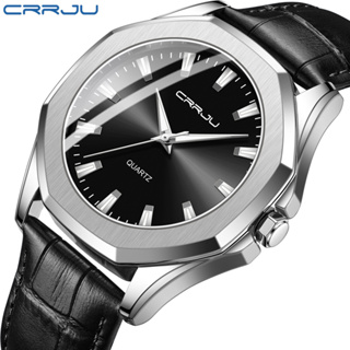 Crrju ของแท้ นาฬิกาข้อมือควอตซ์แฟชั่น กันน้ํา สไตล์เรโทร เรียบง่าย สําหรับผู้ชาย 5015X