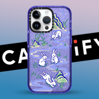 Casetify เคสโทรศัพท์มือถือ ลายกระต่าย แต่งกลิตเตอร์ สไตล์เรโทร สําหรับ iPhone 14ProMax 13Pro 13 11 12Promax 13Promax 11 12 13 14