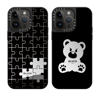 เคสโทรศัพท์มือถือกระจก ลายหมี Blvck มีลายด้านข้าง สําหรับ Iphone 14ProMax 13Pro 13 11 12Promax 13Promax 12 13 14