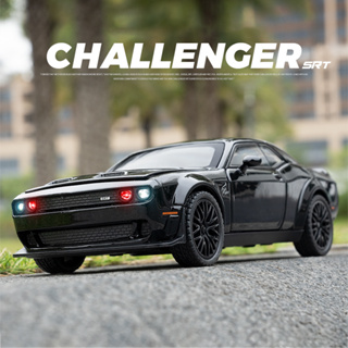 โมเดลรถยนต์ สเกล 1:32 Dodge Challenger SRT โลหะ ของเล่น ของขวัญวันเกิด สําหรับเด็กผู้ชาย