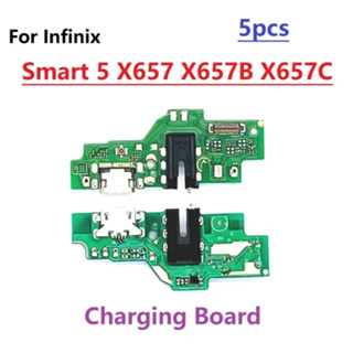 บอร์ดเชื่อมต่อพอร์ตชาร์จ USB สายเคเบิลอ่อน แบบเปลี่ยน สําหรับ Infinix Smart 5 X657 X657B X657C (พร้อมไอซี รองรับการชาร์จเร็ว)
