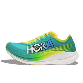 HOKA ONE ONE Rocket X2 Men Women Race Running Shoes Shock Absorbing Road Training Sport Shoes