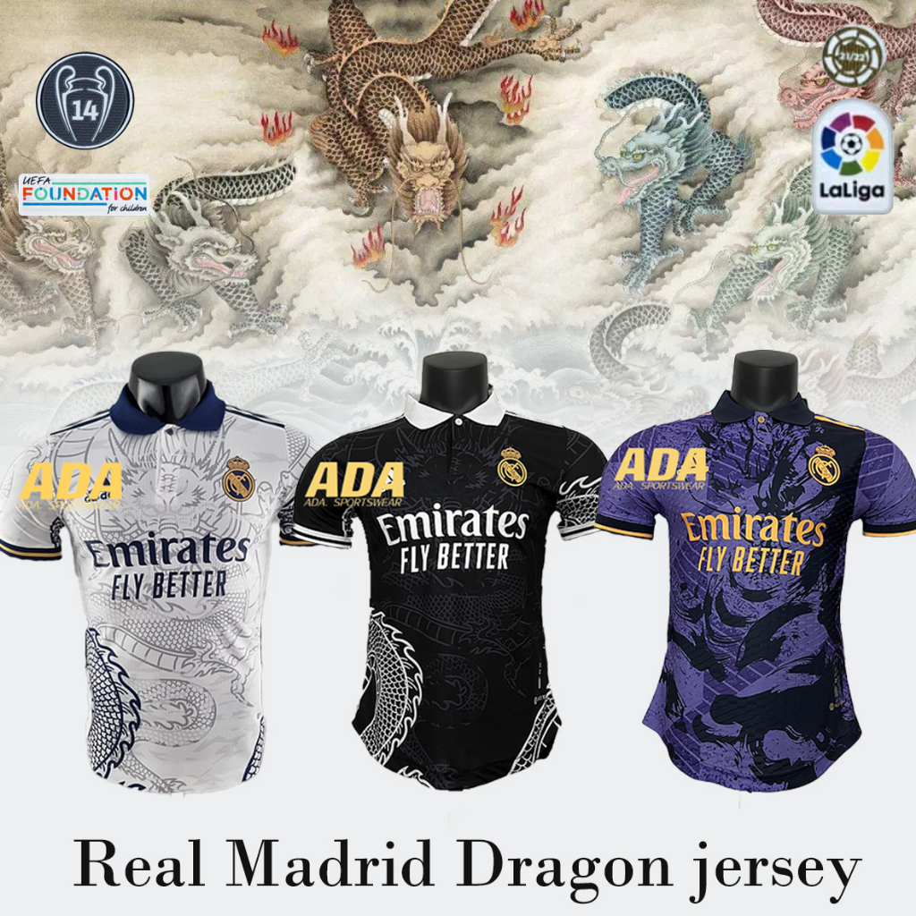 เสื้อกีฬาแขนสั้น-ลายทีมชาติฟุตบอล-real-m-dragon-คุณภาพสูง-ไซซ์-s-2xl-23-24