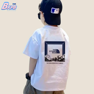 Bxpb เสื้อยืดแขนสั้น ผ้าฝ้าย ทรงหลวม ใส่สบาย แฟชั่นฤดูร้อน สําหรับเด็กผู้ชาย 100-160