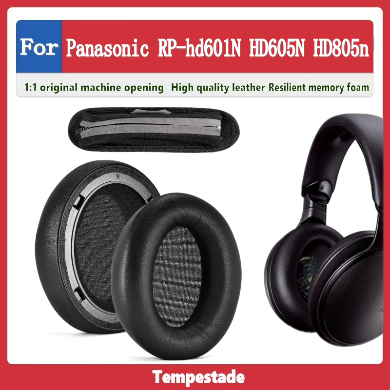 ZLiT Ersatz-Ohrpolster Für Panasonic Kopfhörer – Weiches Protein-Leder, Für RP-HD601N/605N/805N
