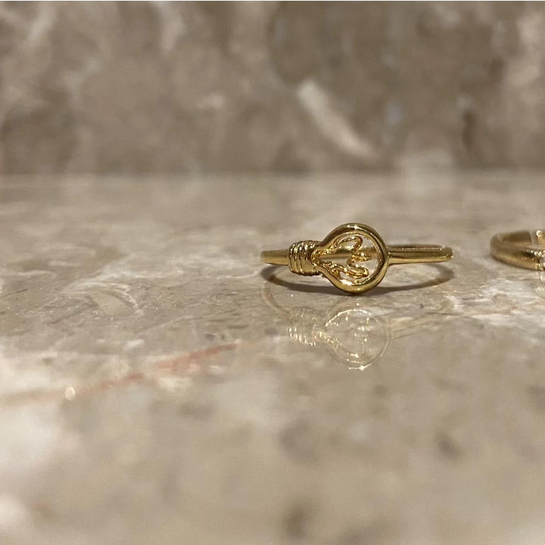แหวนแฟชั่น-รูปหลอดไฟ-ระดับไฮเอนด์-เรียบง่าย-เข้ากับทุกการแต่งกาย-สําหรับผู้หญิง