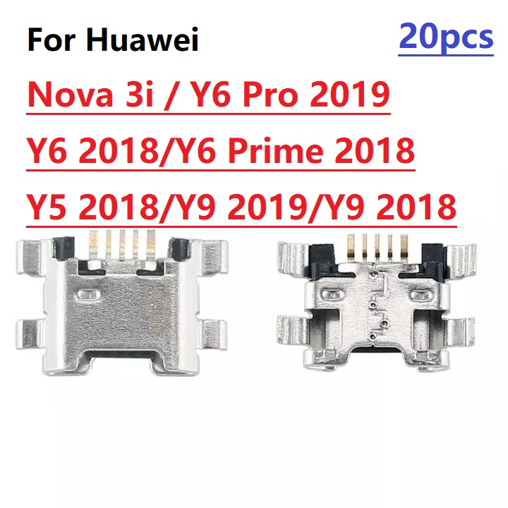ซ็อกเก็ตเชื่อมต่อพอร์ตชาร์จ-usb-สําหรับ-huawei-nova-3i-y5-y6-y7-y9-pro-2019-prime-2018-10-50-ชิ้น
