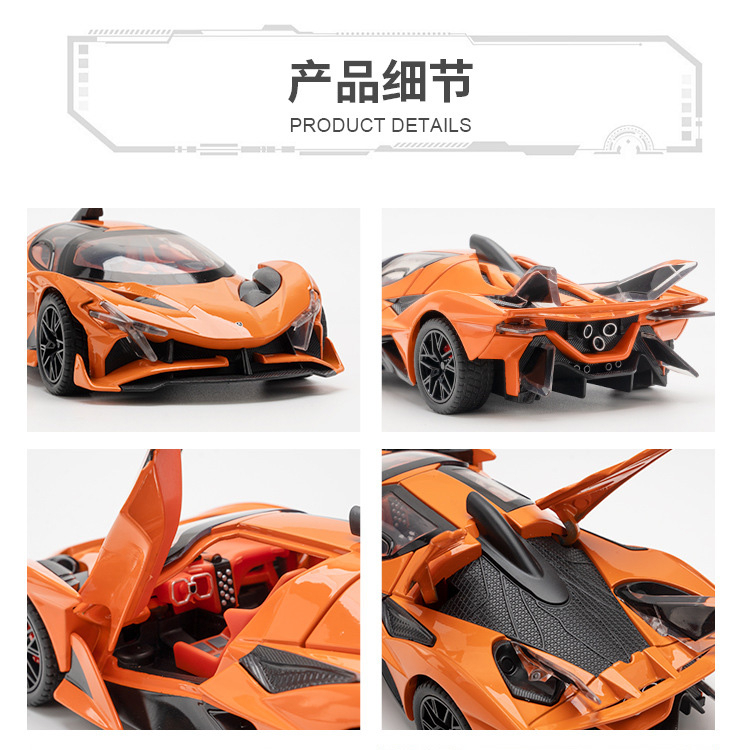 โมเดลรถยนต์-สเกล-1-24-apollo-project-evo-diecast-อัลลอย-ดึงถอยหลัง-รถเก็บ-ของเล่น-ของขวัญสําหรับเด็ก