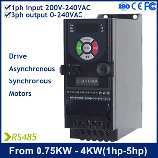 Vfd อินเวอร์เตอร์ 0.75KW เป็น 4KW 1 เฟส อินพุต 3 เฟส เอาท์พุต 220V มอเตอร์ซิงโครนัสซิงโครนัส ควบคุมความเร็ว ไดรฟ์ AC สําหรับมอเตอร์ควบคุมความเร็ว