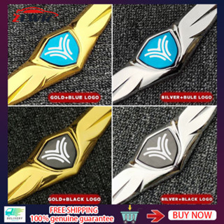 ZLWR NETA V Angel Wings สติกเกอร์โลโก้โลหะฝากระโปรงรถสติกเกอร์ตกแต่งป้ายรถภายนอกสติกเกอร์ตกแต่งร่างกายป้ายโลหะตกแต่ง