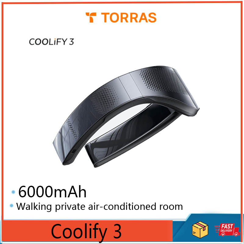TORRAS coolify 3 พัดลมระบายความร้อน 3 คอ แบบพกพา ขนาดเล็ก ไร้ใบพัด