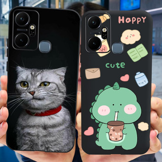 เคสโทรศัพท์ซิลิโคน TPU แบบนิ่ม ลายไดโนเสาร์ สําหรับ Infinix Smart 6 Plus 6 Plus X6823C
