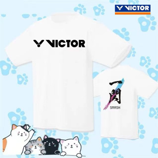 2023 Victor ใหม่ เสื้อยืดลําลอง แขนสั้น ลาย SMASH แบดมินตัน แห้งเร็ว สําหรับผู้ชาย และผู้หญิง เหมาะกับการเล่นกีฬา