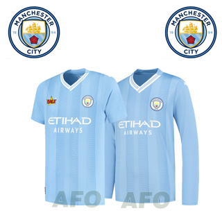 เสื้อกีฬาแขนสั้น ลายทีมชาติฟุตบอล Man City Jersey 23 24 ชุดเหย้า คุณภาพสูง สําหรับผู้ชาย