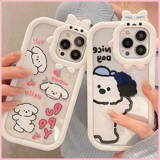 เคส Huawei P30 Pro P30 Nova 7 Nova 7 Pro Nova 8 Nova 9 SE Nova 9 P40 P40 Pro P40 Plus P50 P50E P50 Pro Nova 9 Pro เคส โปร่งใสรอบขอบลูกสุนัขป้องกันการตกกรณีโทรศัพท์