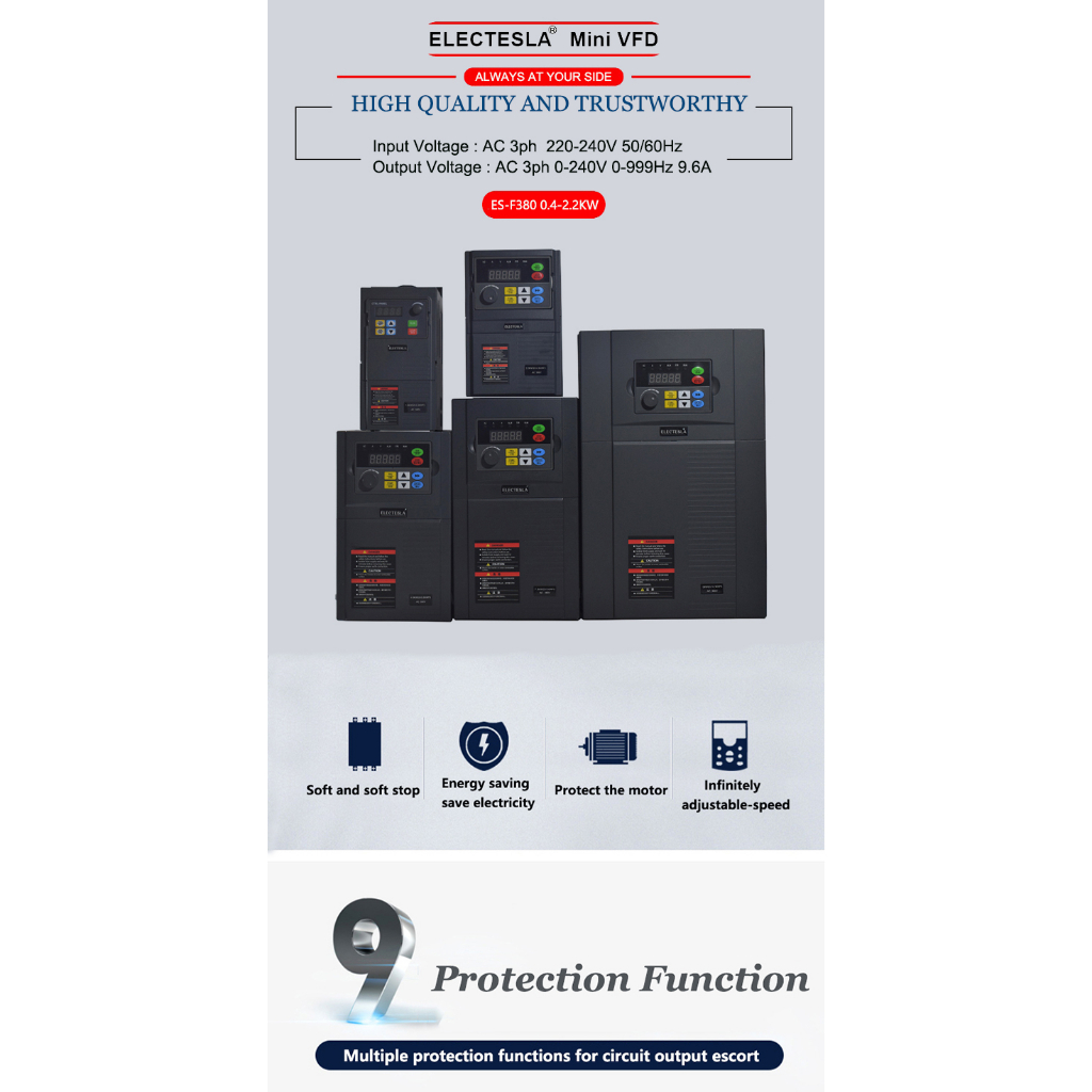 ตัวควบคุมความเร็วมอเตอร์อินเวอร์เตอร์-3-เฟส-220v-11kw-vfd-15hp