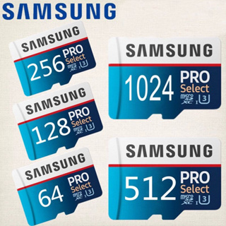 การ์ดหน่วยความจํา Samsung SD 128gb 256gb 512gb 1tb Class 10 TF 64gb พร้อมตัวอ่าน สําหรับโทรศัพท์มือถือ