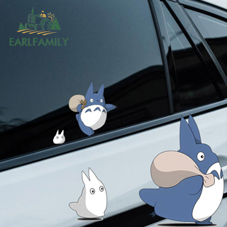 Earlfamily สติกเกอร์ ลายการ์ตูน Totoro กันน้ํา 13 ซม. x 11.1 ซม. สําหรับติดตกแต่งประตูรถยนต์ รถจักรยานยนต์ แล็ปท็อป