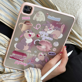 เคสซิลิโคนใส ลายการ์ตูนกระต่ายดิสนีย์ สําหรับ iPad 10.2 9th 8th 7th Generation Air 4 Air 5 10.9 10.5 Pro 11 2022 10th 10.9