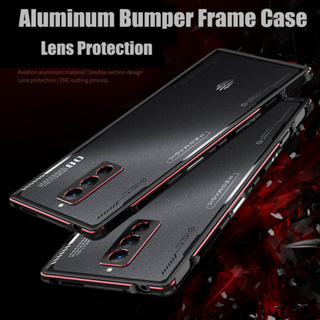 Luxury Double Patchwork Color Aluminum Bumper For ZTE Nubia Red Magic 8 6R Pro Pro+ Metal Camera Protection Frame Cover