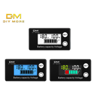 Diymore 6133A DC8-100V เครื่องวัดพลังงานดิจิทัล LCD แบตเตอรี่ลิเธียม จอแสดงผลดิจิทัล สองสาย โวลต์มิเตอร์ *10 ชิ้น