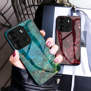 เคสโทรศัพท์มือถือกระจกนิรภัย ลายหินอ่อน สําหรับ Tecno Spark Go 2023 SparkGo