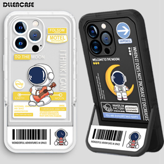 Dllencase เคสโทรศัพท์ ซิลิโคนนิ่ม กันกระแทก พร้อมที่ตั้งวาง สําหรับ iPhone 14 Pro Max 13 Pro Max 11 12 13 Pro Pro Max D012 D013 D014 D015