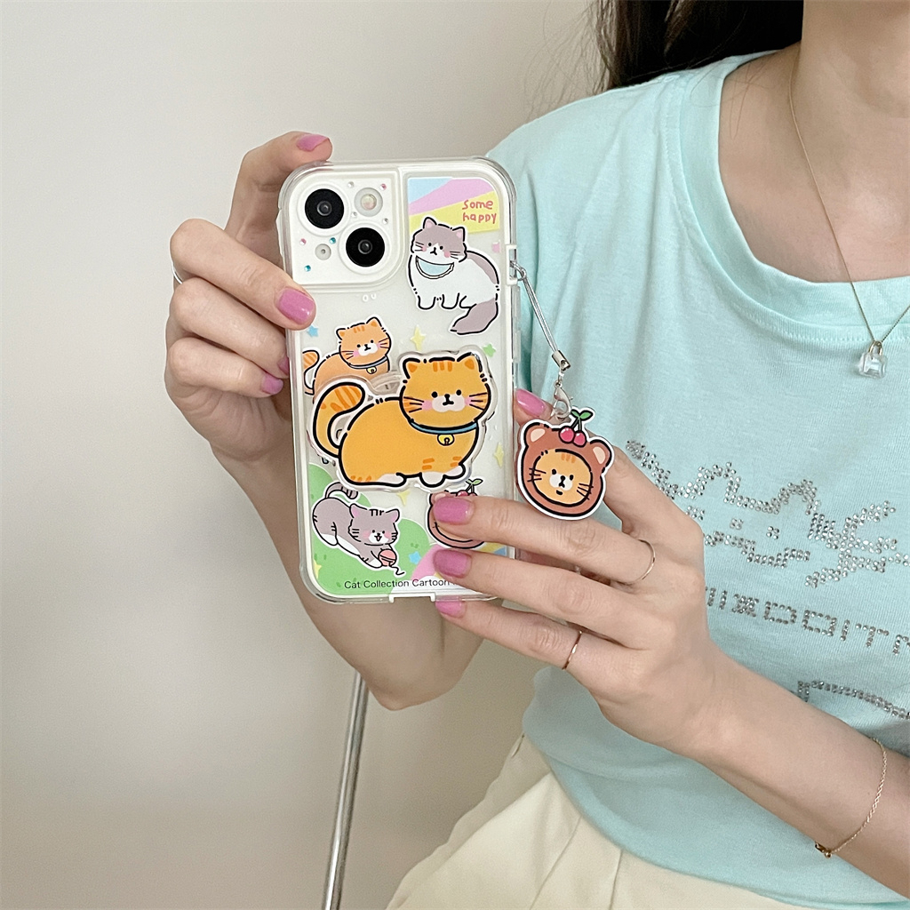 เคสโทรศัพท์มือถือ-tpu-แบบนิ่ม-ลายการ์ตูนแมว-สําหรับ-iphone-14-pro-max-13-pro-max-12-pro-max