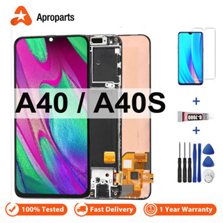 อะไหล่หน้าจอสัมผัส LCD แบบเปลี่ยน สําหรับ Samsung A40 A40S SM-A405FN/DS A407