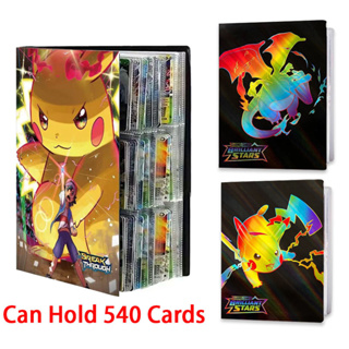 ใหม่ 540pcs อัลบั้มการ์ดโปเกมอน สมุดอัล Charizard Pikachu ตัวละครอนิเมะ  Pokemon Card Album ของขวัญของเล่นเด็ก