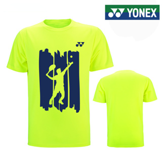 Yonex เสื้อยืดคอกลม แขนสั้น แบบแห้งเร็ว ลายทีมแบดมินตัน เทนนิส สําหรับผู้ชาย ผู้หญิง