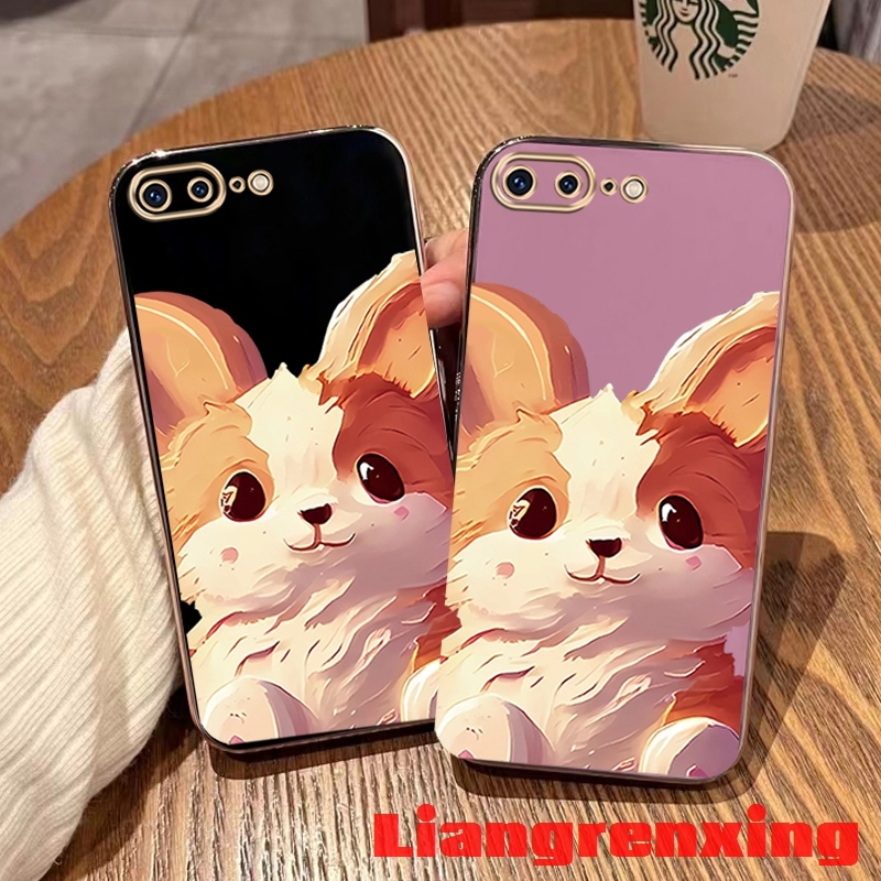 เคสโทรศัพท์มือถือ-ซิลิโคนนิ่ม-กันกระแทก-ลายการ์ตูนสัตว์-สุนัข-ddhhg01-สําหรับ-iphone-7-plus-8-plus-se-2-2020-ipnone-se3-2022