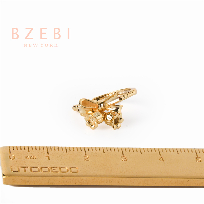 bzebi-แหวนทอง-ผีเสื้อ-สแตนเลส-ทองคํา-jewelry-เครื่องประดับ-สามารถปรับได้-แฟชั่นเรียบง่าย-สําหรับผู้หญิง-397r