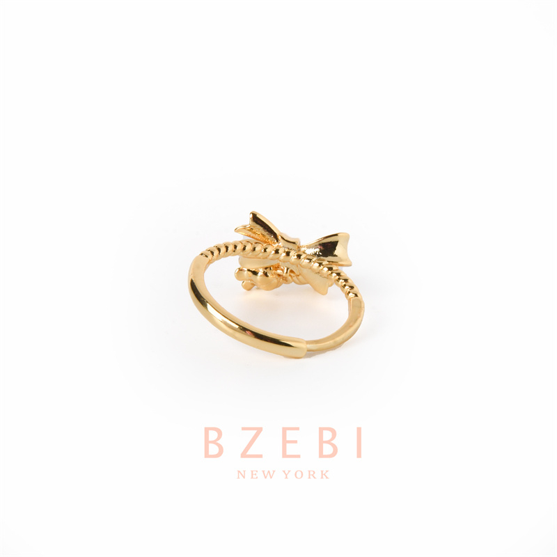 bzebi-แหวนทอง-ผีเสื้อ-สแตนเลส-ทองคํา-jewelry-เครื่องประดับ-สามารถปรับได้-แฟชั่นเรียบง่าย-สําหรับผู้หญิง-397r